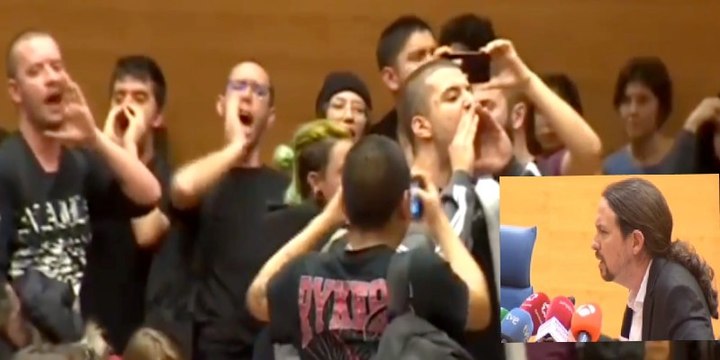El rojerío de la Complutense da a Pablo Iglesias una ración de su propia medicina: ¡Fuera vendeobreros de la universidad!