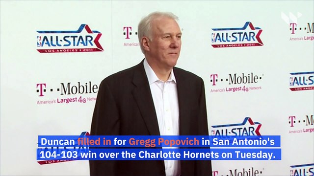 Tim Duncan Gets First Win as Spurs Acting Head Coach