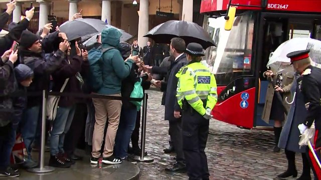 Prince Charles and Camilla visit London Transport Museum