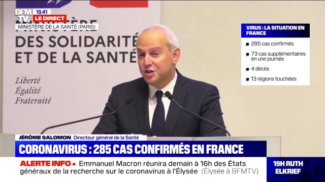 Jérôme Salomon: pour le coronavirus, les masques chirurgicaux ont une efficacité équivalente aux masques spécialisés FFP2