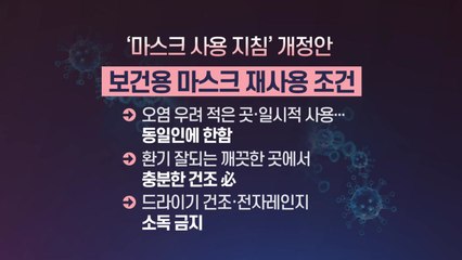 [앵커리포트] "햇볕에 말려서 재사용"...마스크 품귀에 바뀐 정부 권고안 / YTN