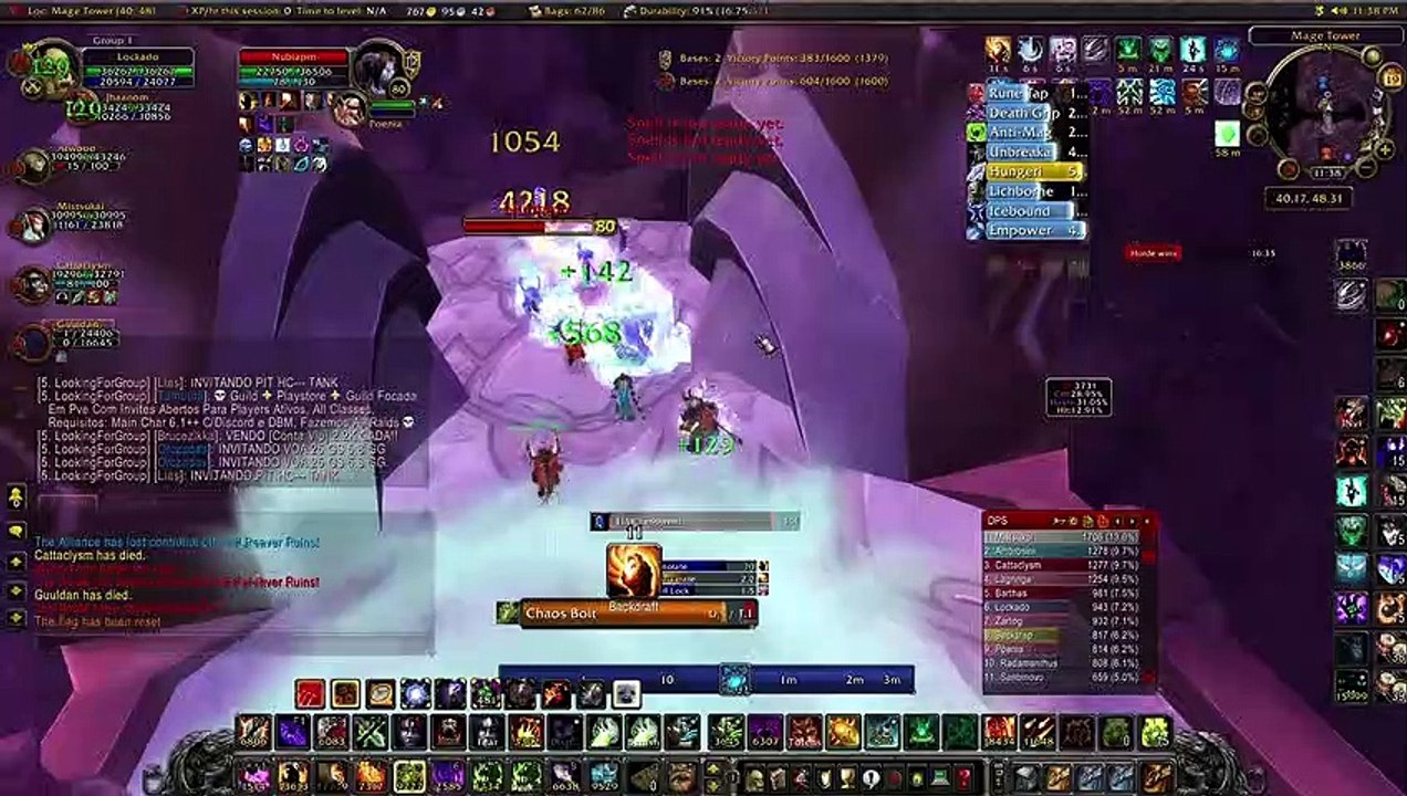 Wow Brasil 3.3.5 - Lich King/Gameplay - Partida de Battlegrounds - Eye of the Storm