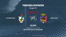 Previa partido entre CD Pamplona y Corellano Jornada 27 Tercera División