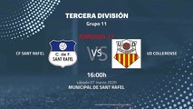 Previa partido entre CF Sant Rafel y UD Collerense Jornada 27 Tercera División