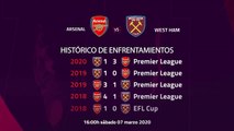 Previa partido entre Arsenal y West Ham Jornada 29 Premier League