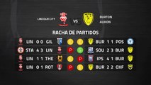 Previa partido entre Lincoln City y Burton Albion Jornada 37 League One