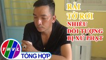 Rải tờ rơi quảng cáo vào ban đêm, nhiều đối tượng bị camera an ninh ghi hình