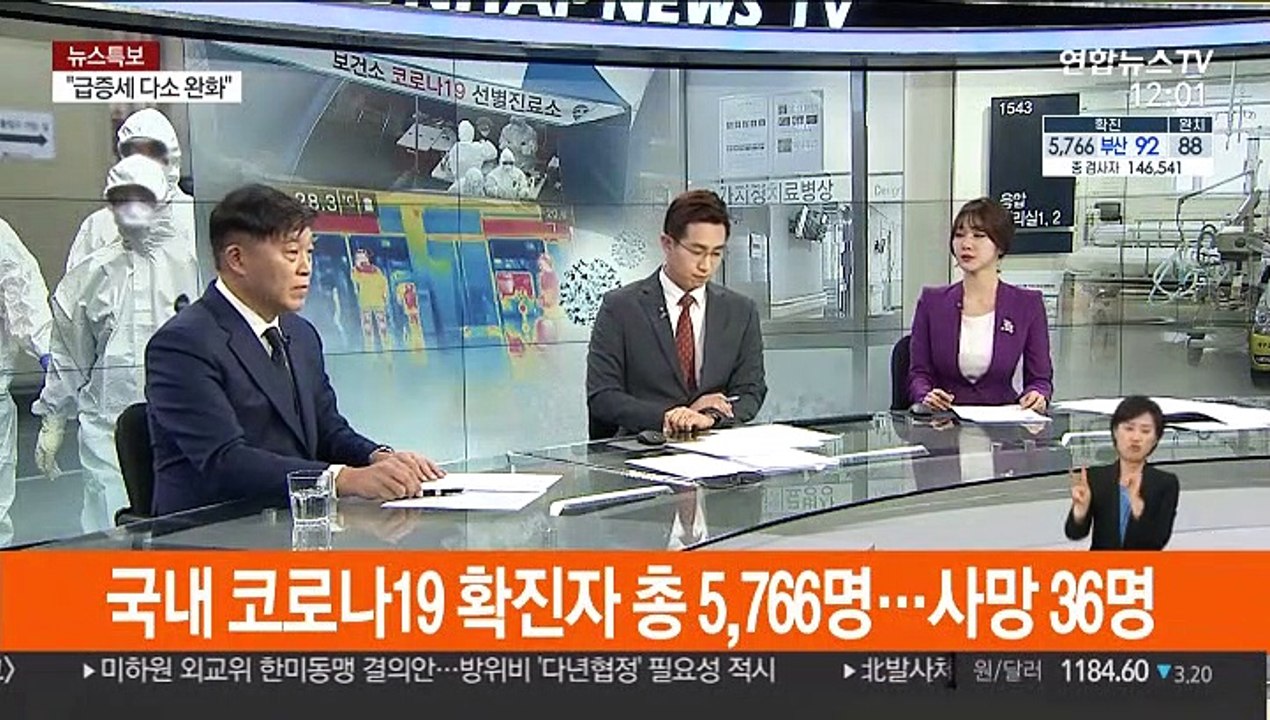 [뉴스특보] 국내 코로나19 확진자 총 5,766명…사망 36명