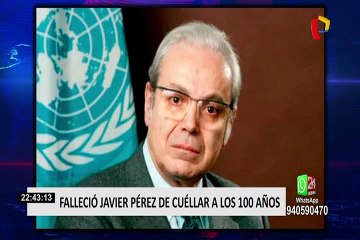 Diplomático peruano Javier Pérez de Cuéllar falleció a los 100 años