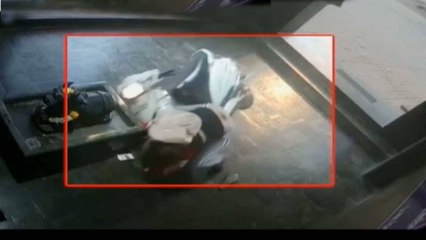 Viral video: Woman and scooty crashes inside the temple
