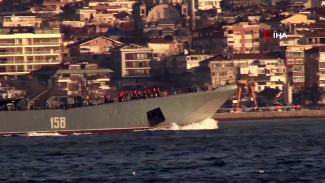 Rus Savaş Gemisi “Caesar Kunikov” İstanbul Boğazı’ndan Geçti