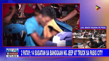2 patay;  14 sugatan sa banggaan ng jeep at truck sa Pasig City