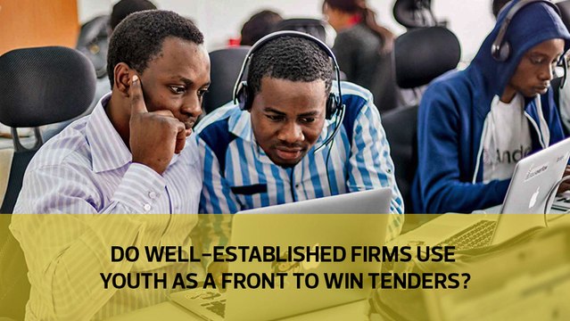 Do well-established firms use youth as front to win tenders?