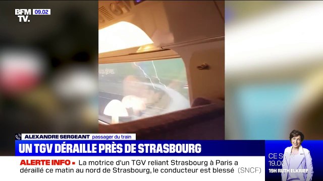 Déraillement d'un TGV: un passager raconte, on a senti un impact, sans heurter quelque chose ; le train s'est couché sur le côté