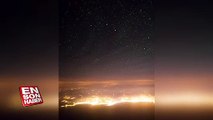 Pilotun kokpitten kaydettiği görüntülerle perseid meteor yağmuru