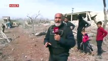 TRT Haber İdlib'de bombalanan beldede