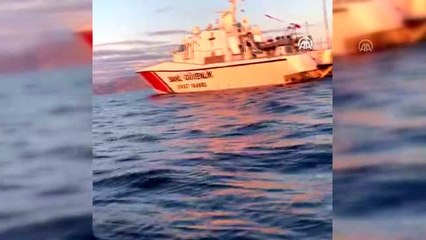 Yunan güvenlik güçlerinin orantısız güç kullandığı bottakilerin kurtarılma anı kamerada