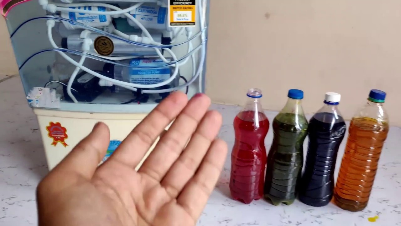 होली कलर को RO मे फिल्टर करने पर जो हुआ!! Filtering Holi Color Into RO Water Purifier - Holi Special