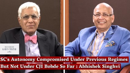 SC's Autonomy Compromised Under Previous Regimes But Not Under CJI Bobde So Far: Abhishek Singhvi
