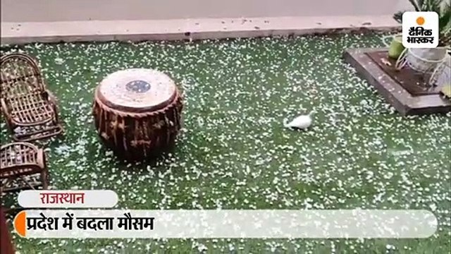 जयपुर में 40 मिनट तक ओलों की बरसात, कई इलाकों में पानी भरा; जाम में फंसा जयपुर