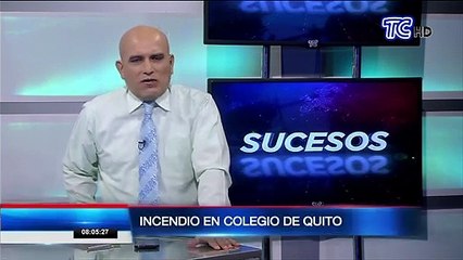 Incendio se registra en una unidad educativa al sur de Quito