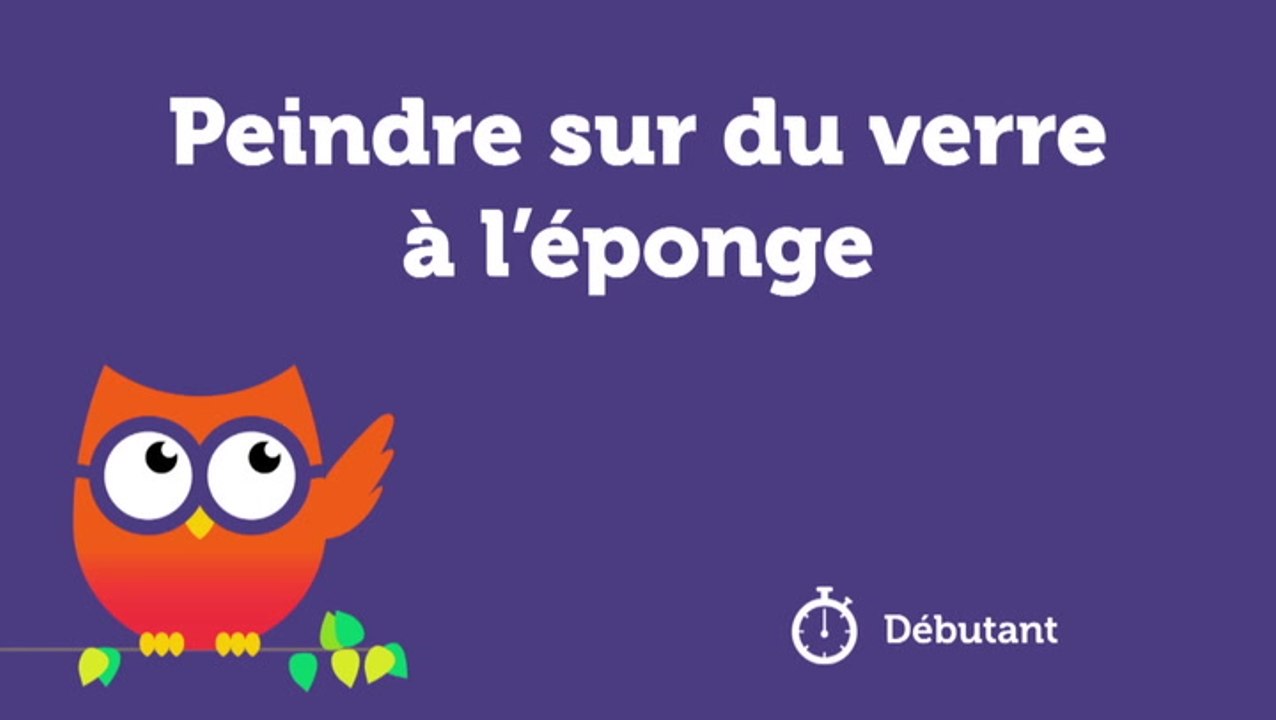 Peindre sur du verre à l'éponge