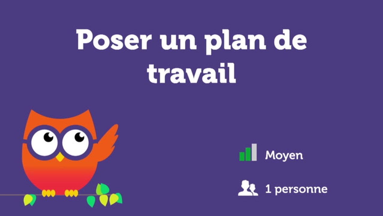 Poser un plan de travail