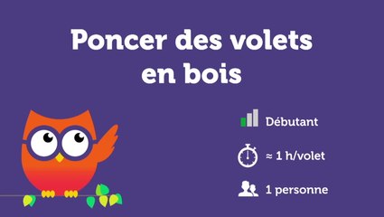 Poncer des volets en bois