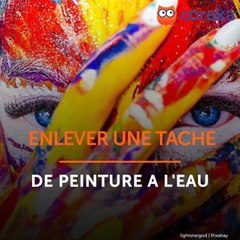 Enlever une tache de peinture à l'eau