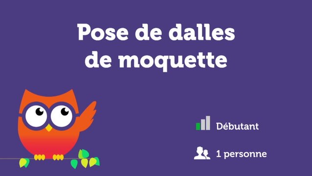 Pose de dalles de moquette