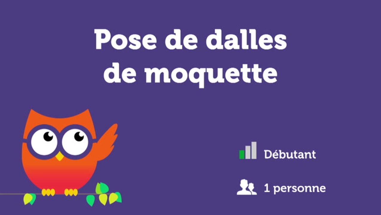 Pose de dalles de moquette