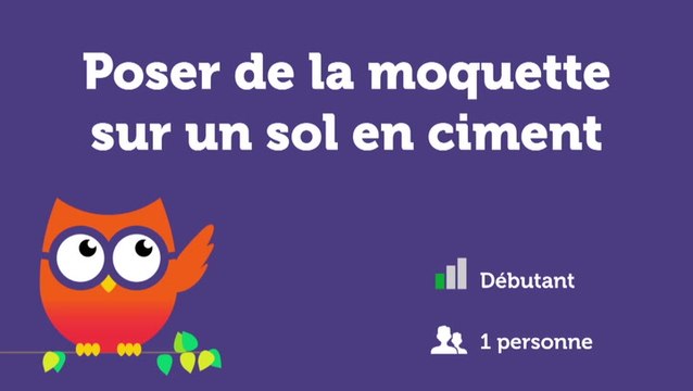 Poser de la moquette sur un sol en ciment