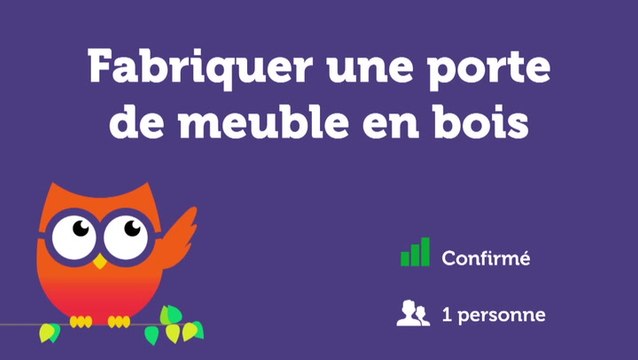 Fabriquer une porte de meuble en bois