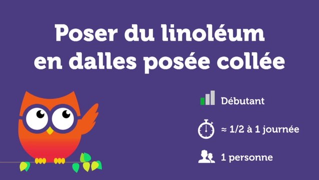 Poser du linoléum en dalles (pose collée)
