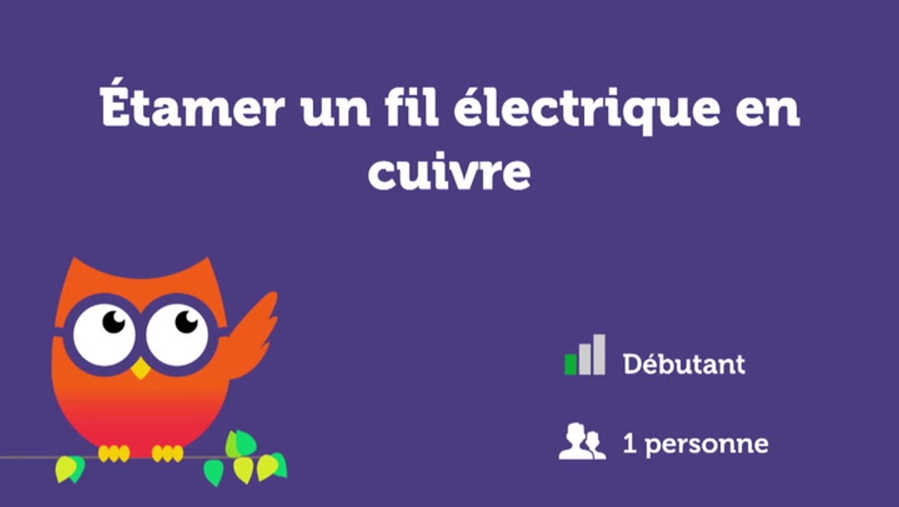 Étamer un fil électrique en cuivre