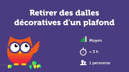 Retirer des dalles décoratives d'un plafond