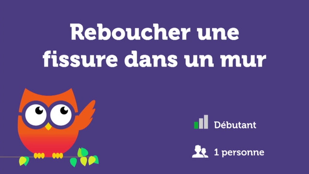 Reboucher une fissure dans un mur