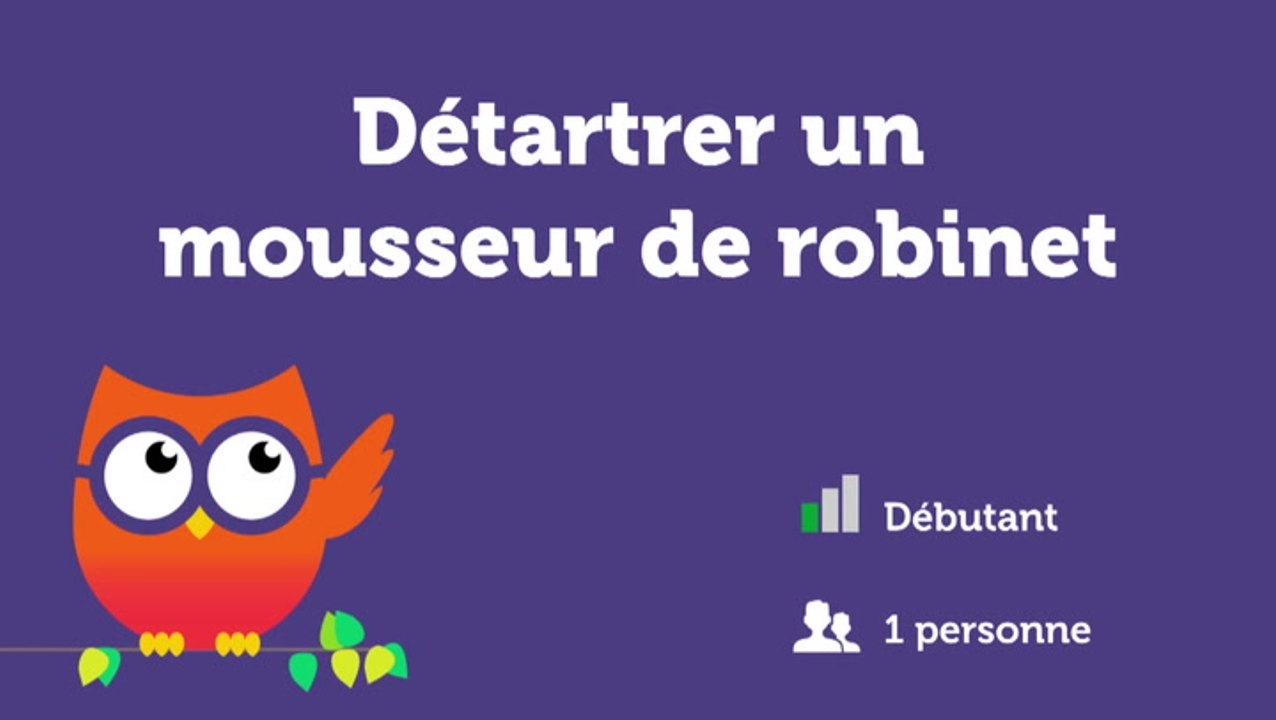 Détartrer un mousseur de robinet
