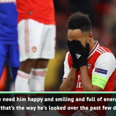 Скачать видео: Arsenal need Aubameyang happy and smiling - Arteta