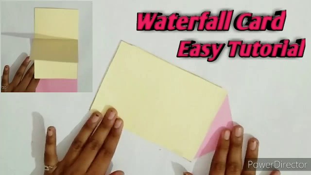 Easy Waterfall Card Tutorial | Scrapbook Cards/Pages | Scrapbooking | Happy Crafting with Adeeba