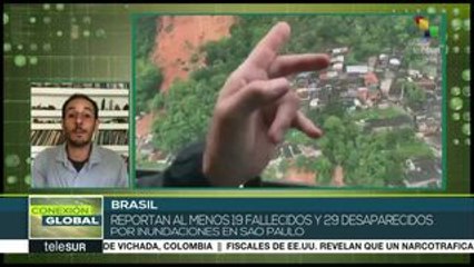 Brasil: inundaciones en Sao Paulo dejan al menos 21 muertos