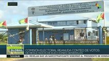 Guyana: reanudan proceso de conteo de votos