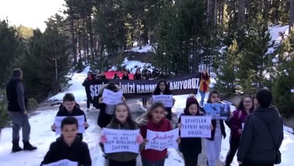 Mehmetçiğe destek için Ulus Dağı'na tırmandılar - BALIKESİR