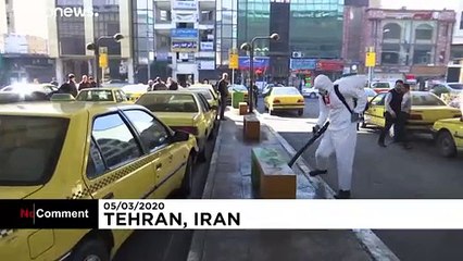 Download Video: Tehran disinfects streets to protect against COVID-19 coronavirus