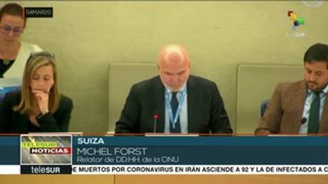 Presenta relator de DD.HH. de ONU informe sobre situación en Colombia