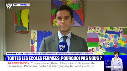 Gabriel Attal: "Le stade 3 ne signifie pas qu'on fermera l'ensemble" des écoles