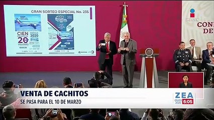 Venta de "cachitos" para el avión presidencial se pospone