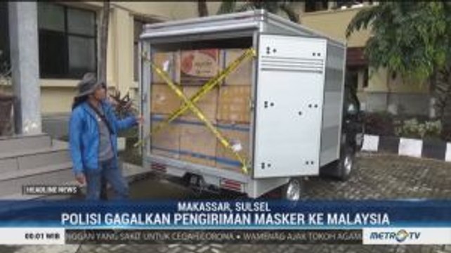 Polda Sulsel Gagalkan Pengiriman 70 Ribu Masker ke Malaysia