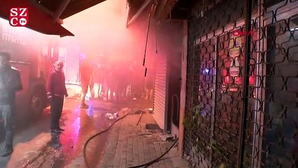 Fatih'te markette yangın