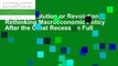 Popular Evolution or Revolution?: Rethinking Macroeconomic Policy After the Great Recession Full